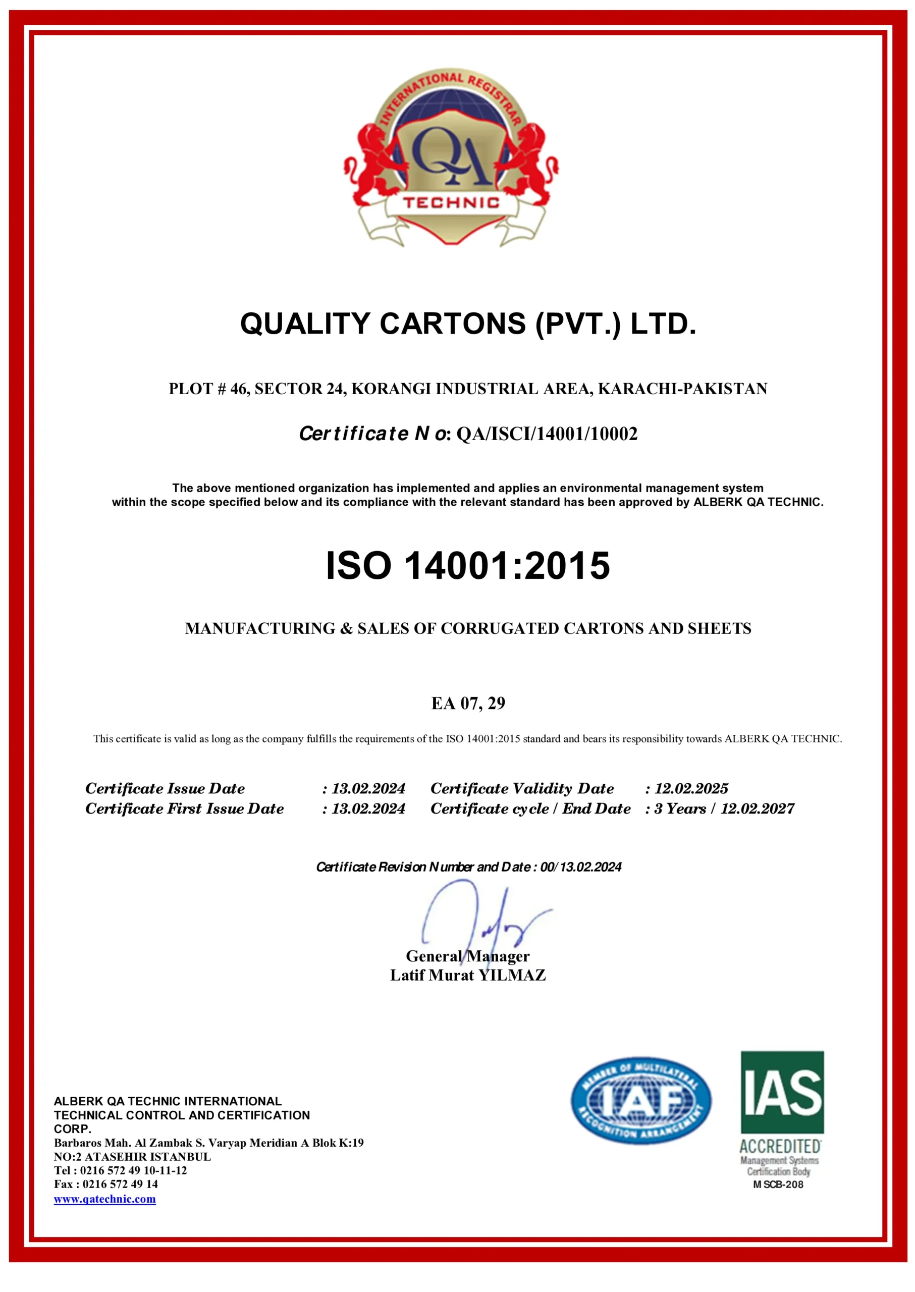 Qualityl-Cartons-ISO-14001-Certificate